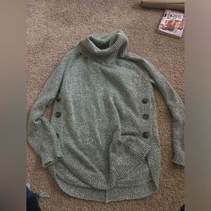 Cozy Gray Turtleneck Sweater